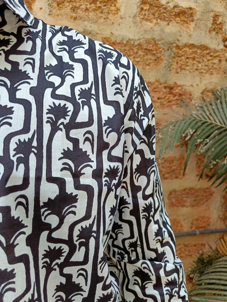 Wild Palm Black Shirt - Long Sleeve
