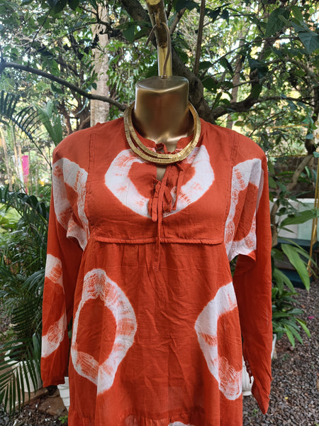 Malaga Dress Short - Rust