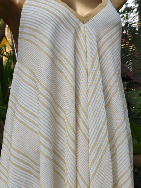 Thin & Thick Khaki Stripe Lily Dress