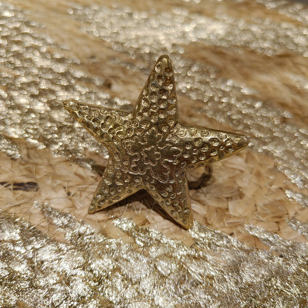 Brass Star Napkin Ring - Set of 6