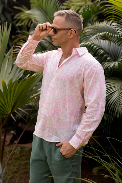 Batik Pink Flowers - Long Sleeve