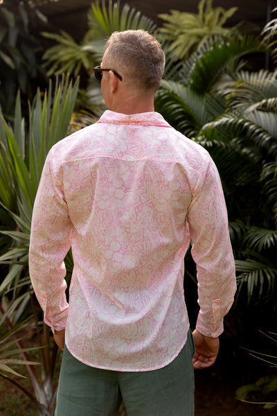 Batik Pink Flowers - Long Sleeve