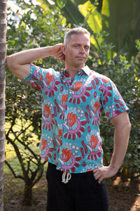 Picasso Aqua Shirt - Short Sleeve