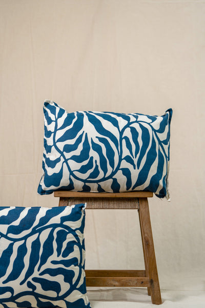 Vine Cushion - Blue