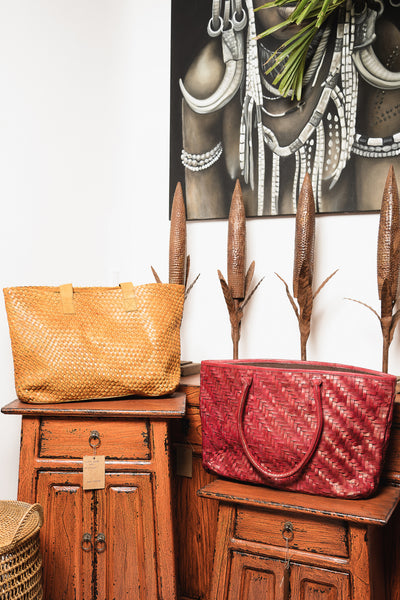 Woven Leather Bag