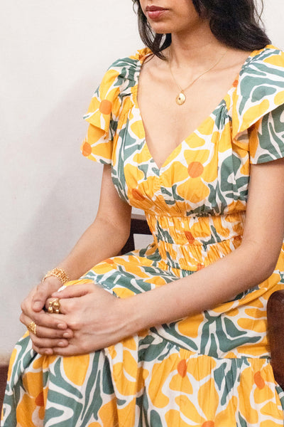 Prairie Dress - Yellow Daisy