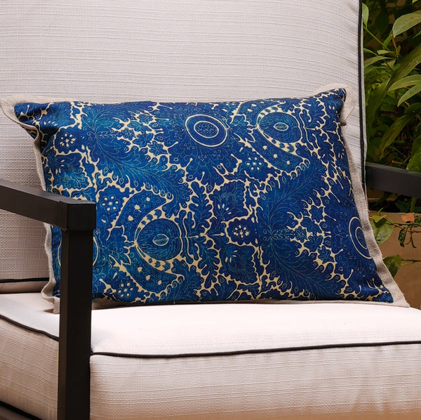 Indigo Print Cushion Cover - Circle