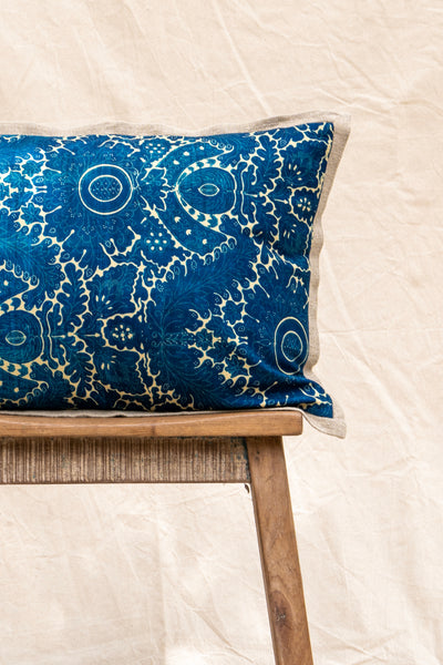 Indigo Print Cushion Cover - Circle