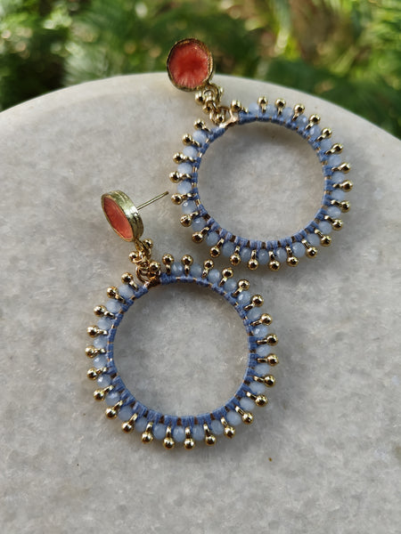 Hexa - Ice Blue Earrings