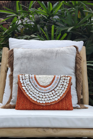 Orange Scaled Jute Bag