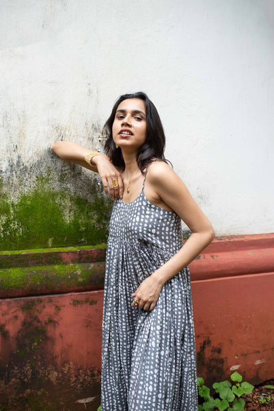 Grey Dot Dervish Maxi Dress