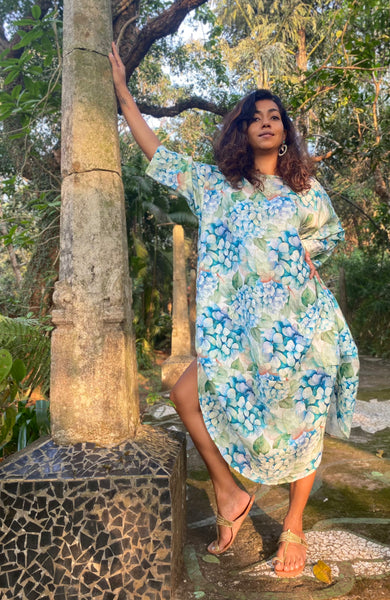 Hydrangea Linen Olea Dress