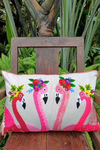 Frida Cushion - Flamingo