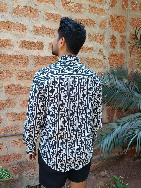 Wild Palm Black Shirt - Long Sleeve