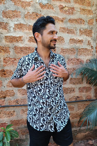 Wild Palm Black Shirt - Short Sleeve