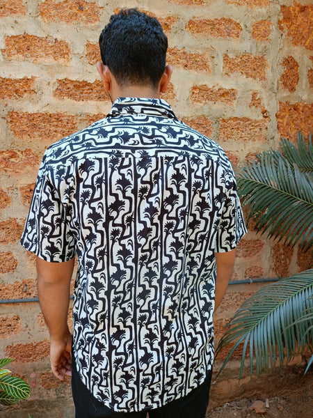 Wild Palm Black Shirt - Short Sleeve