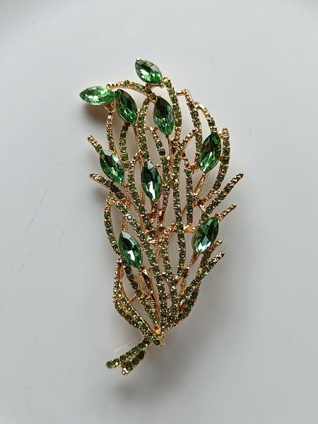 Leaf Brooch - Green
