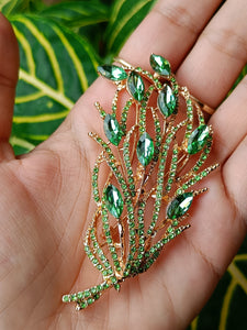 Leaf Brooch - Green