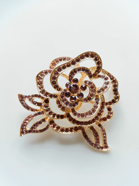 Rose Brooch - Purple
