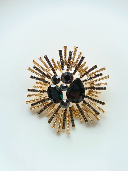 Starburst Brooch - Black