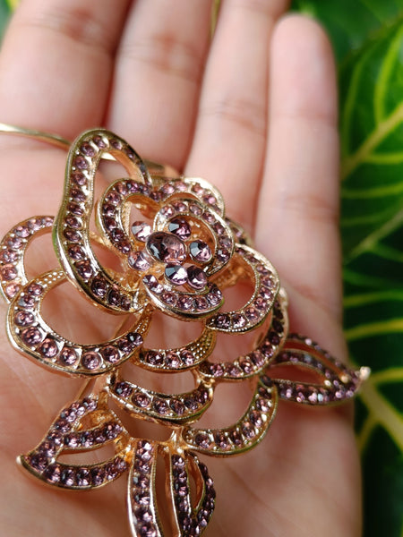 Rose Brooch - Purple