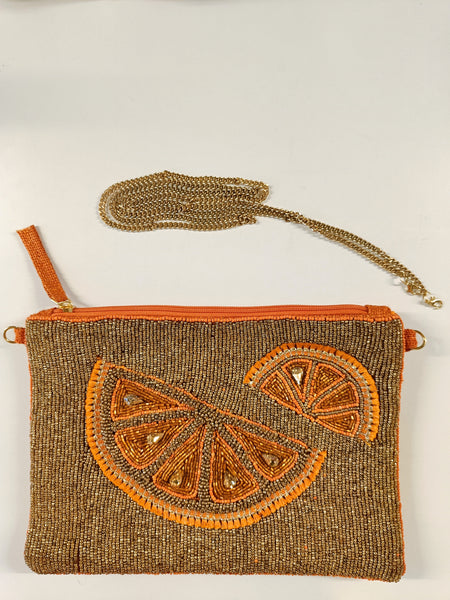 Orange Slice Clutch Bag