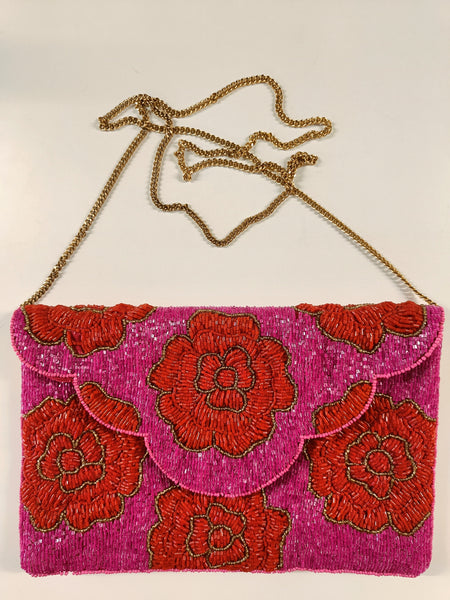 Pink Carnation Clutch Bag