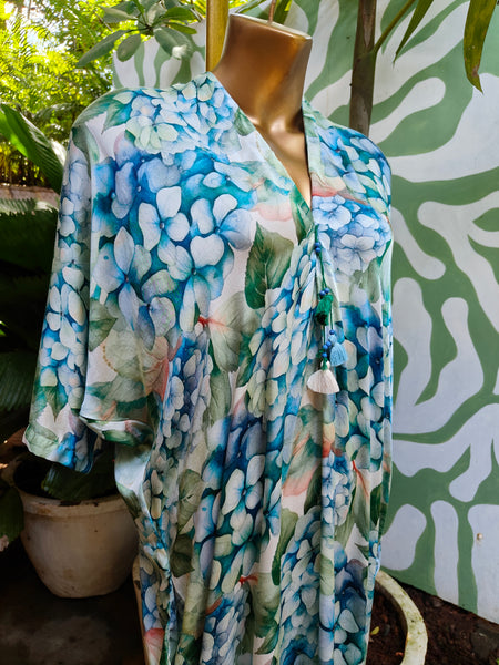 Drop Sleeve Dress - Hydrangea