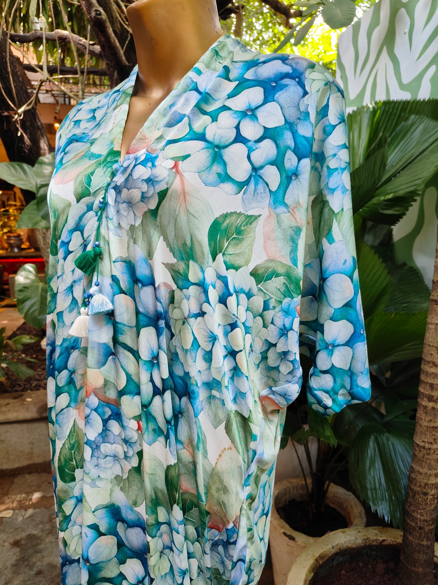 Drop Sleeve Dress - Hydrangea