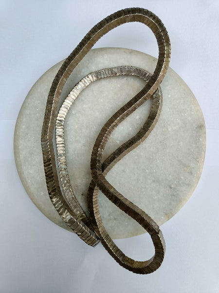 Cubed Twist Necklace - Silver