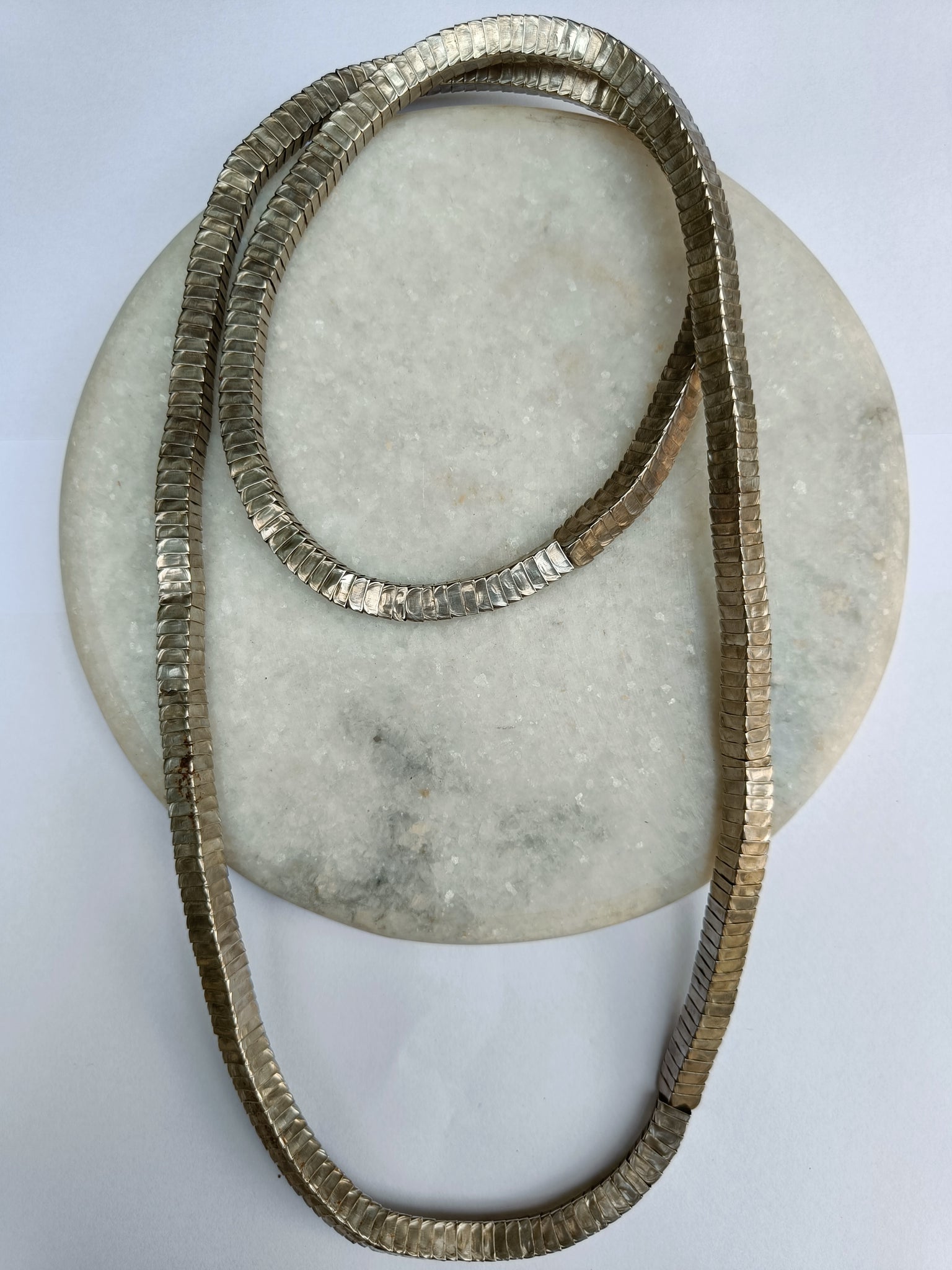 Cubed Twist Necklace - Silver