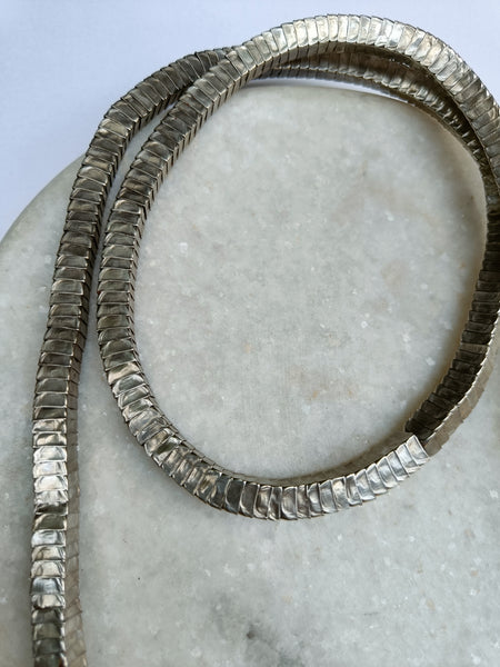 Cubed Twist Necklace - Silver