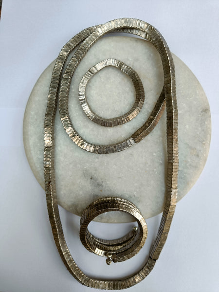 Cubed Twist Necklace - Silver