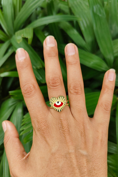 Lover's Eye Ring - Red