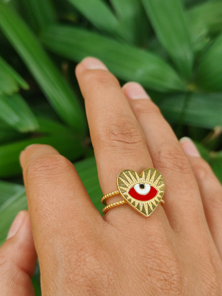 Lover's Eye Ring - Red