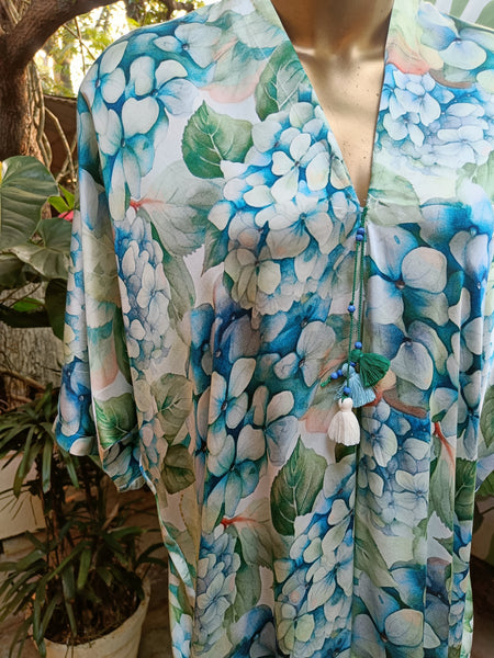 Drop Sleeve Dress - Hydrangea