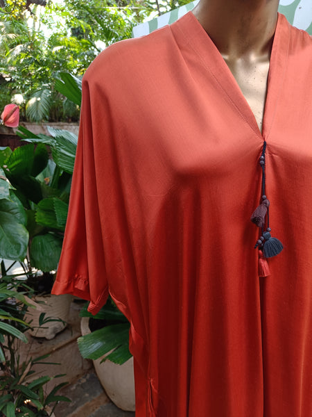 Drop Sleeve Dress - Papaya