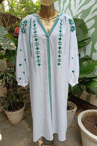 Coptic Dress - Emerald