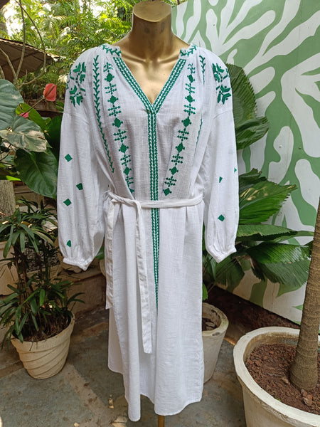 Coptic Dress - Emerald