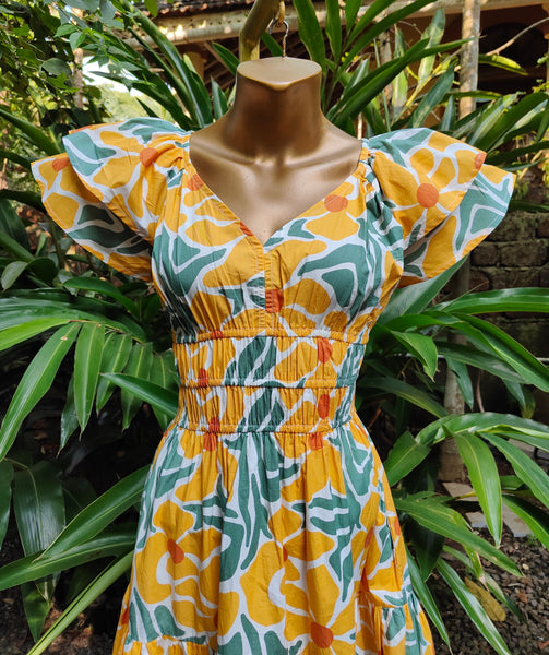 Prairie Dress - Yellow Daisy