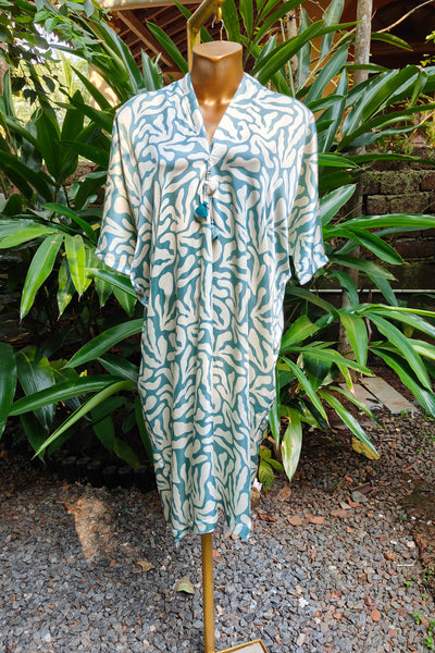 Drop Sleeve Dress - Seaweed