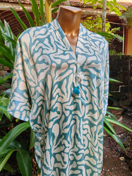 Drop Sleeve Dress - Seaweed