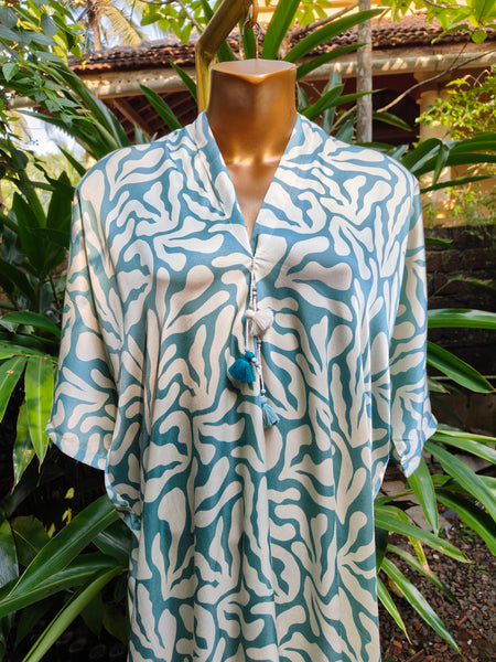 Drop Sleeve Dress - Seaweed