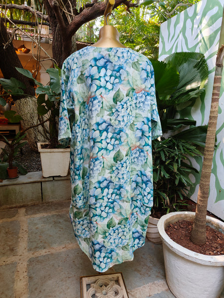 Hydrangea Linen Olea Dress