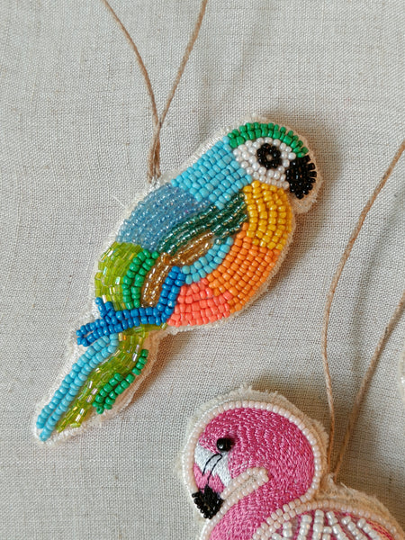 Beaded Bird Danglers - Set of 4