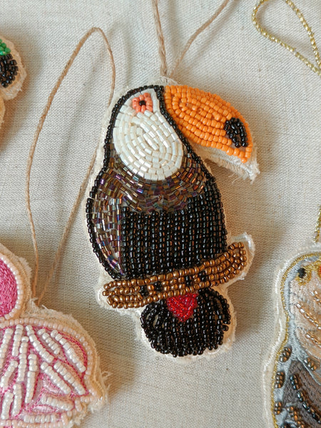 Beaded Bird Danglers - Set of 4