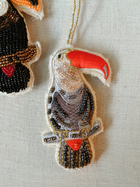 Beaded Bird Danglers - Set of 4