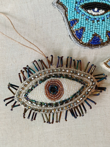 Beaded Evil Eye Danglers - Set of 3