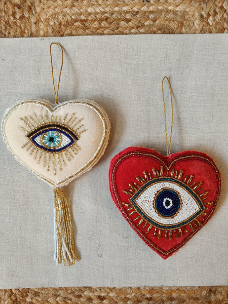 Heart Eye Danglers - Set of 2