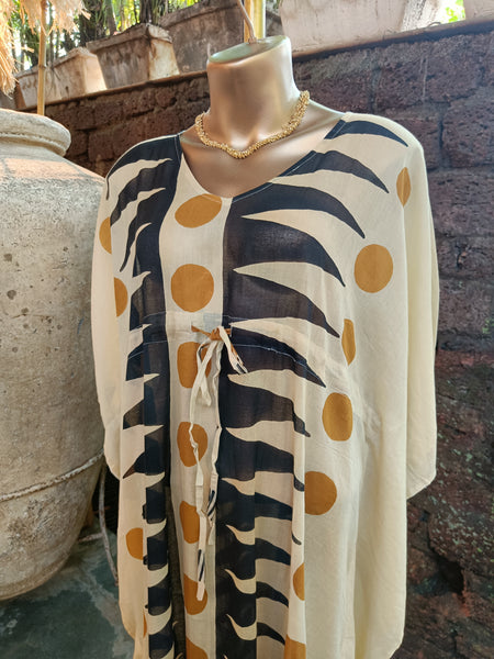 Nomusa Kaftan - Black & Gold